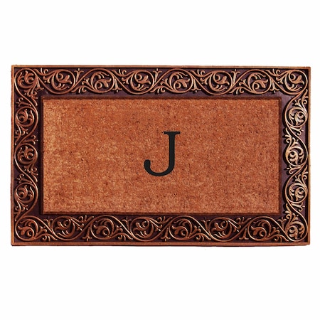 Calloway Mills Monogram Door Mat, Bronze, Black, Natural, 18 in W x 30 in L 10003BRNZJ